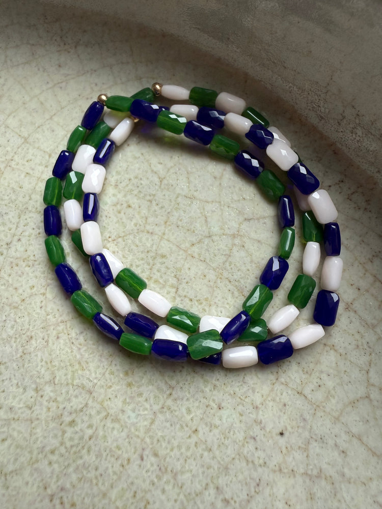 Y2K stripe polo stacker