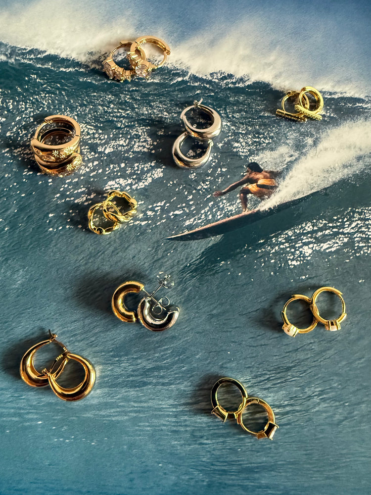 Opal Gold Hoop Keepers