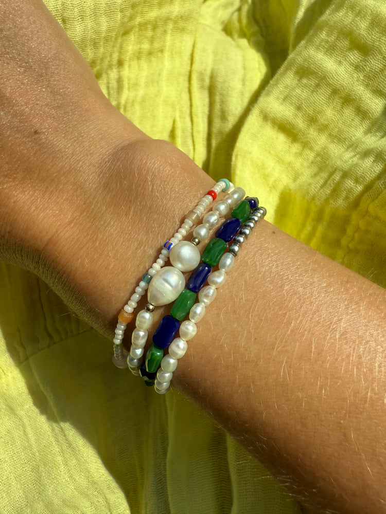 Y2K stripe polo stacker