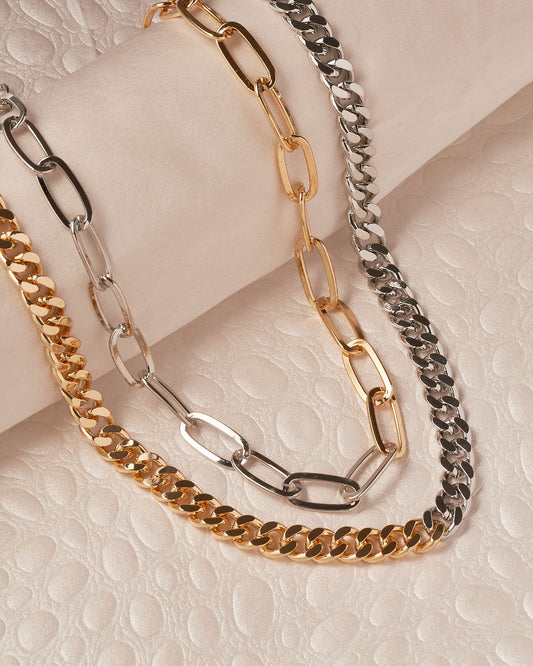 Mixed Metals Chain Necklace