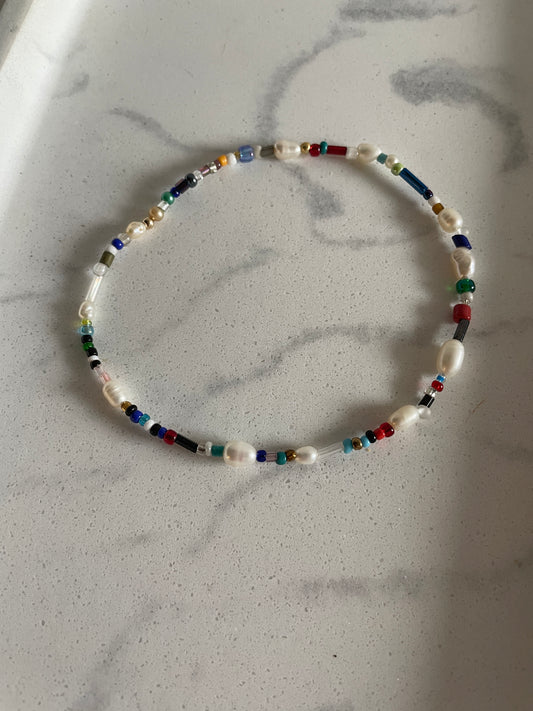 Rainbow Pearl Anklet